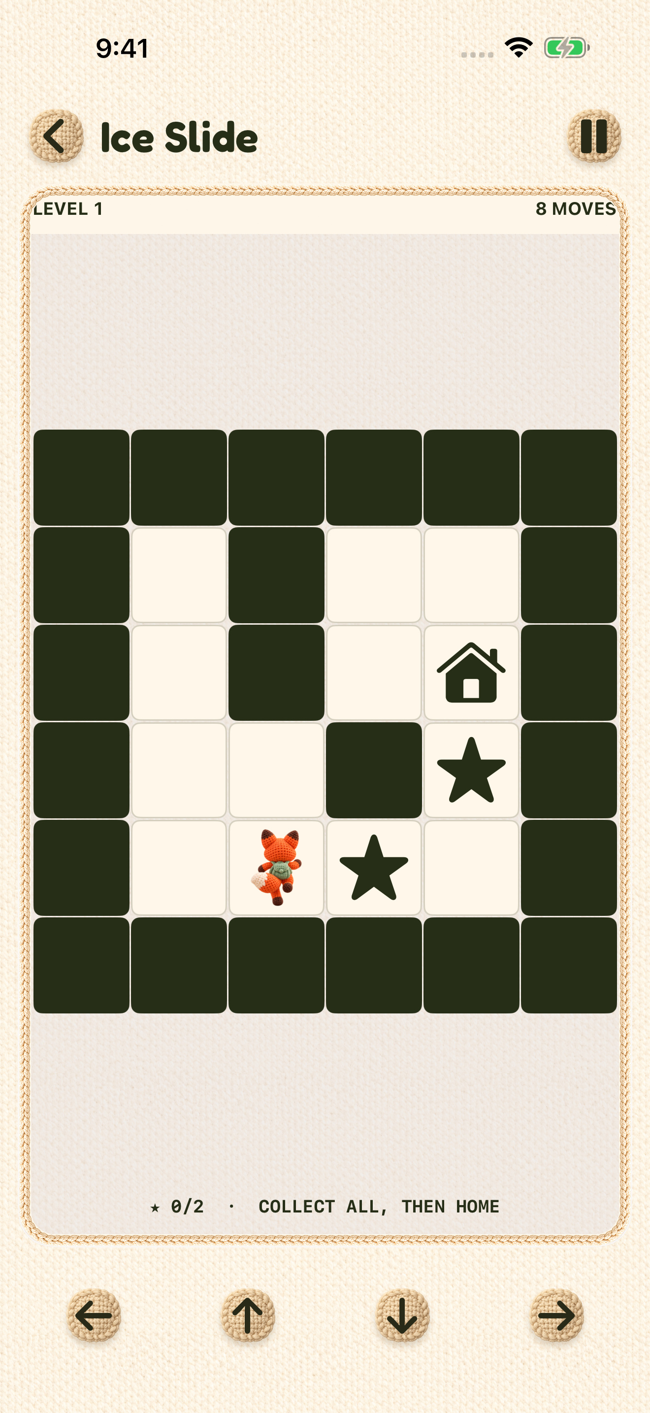 Ice Slide running in PictoPop’s native Yarnwood theme