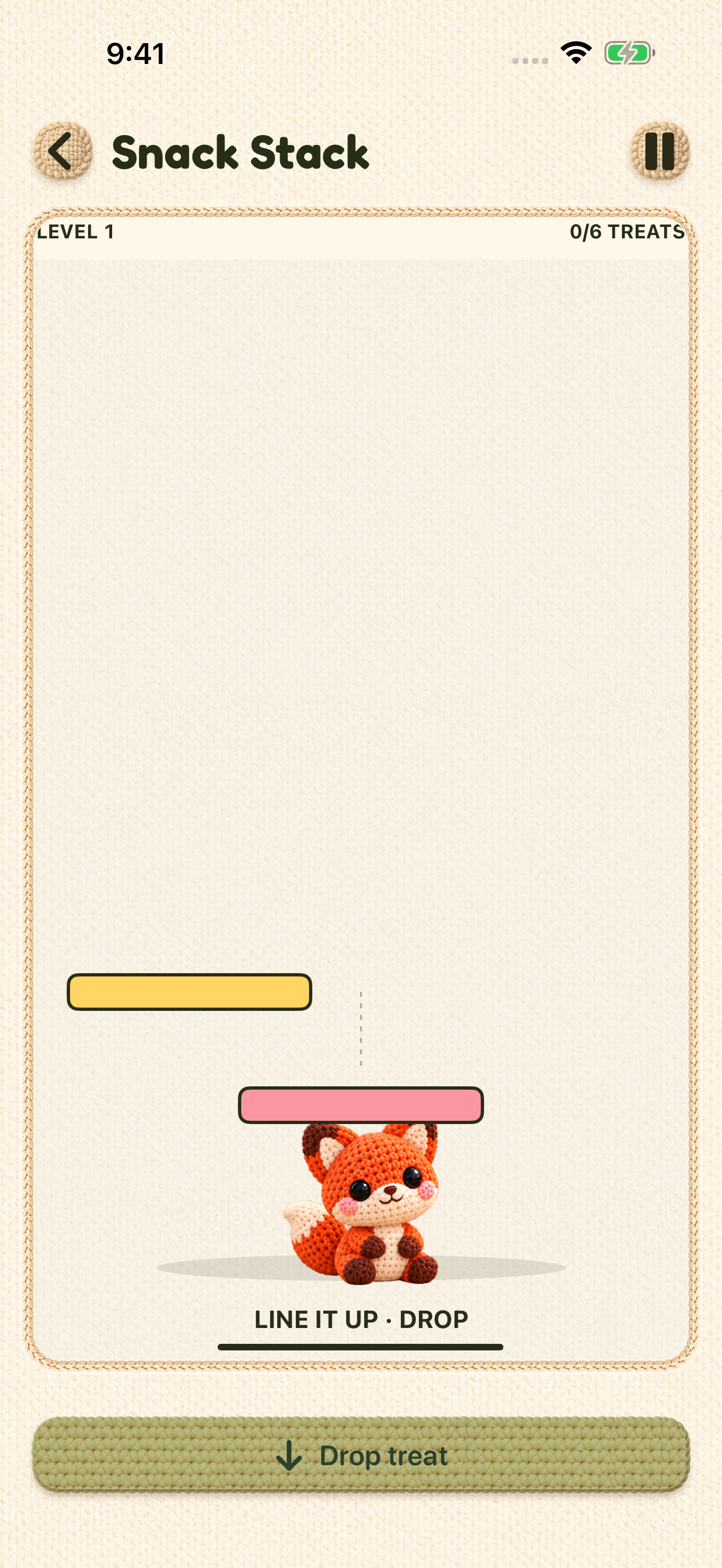 Snack Stack running in PictoPop’s native Yarnwood theme